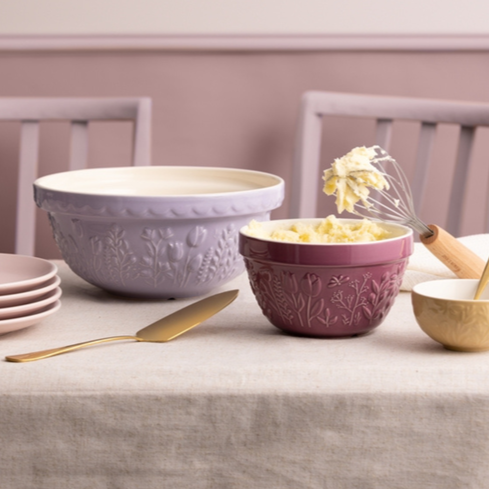 Mason Cash Meadow Pudding Bowl 900ml, Purple