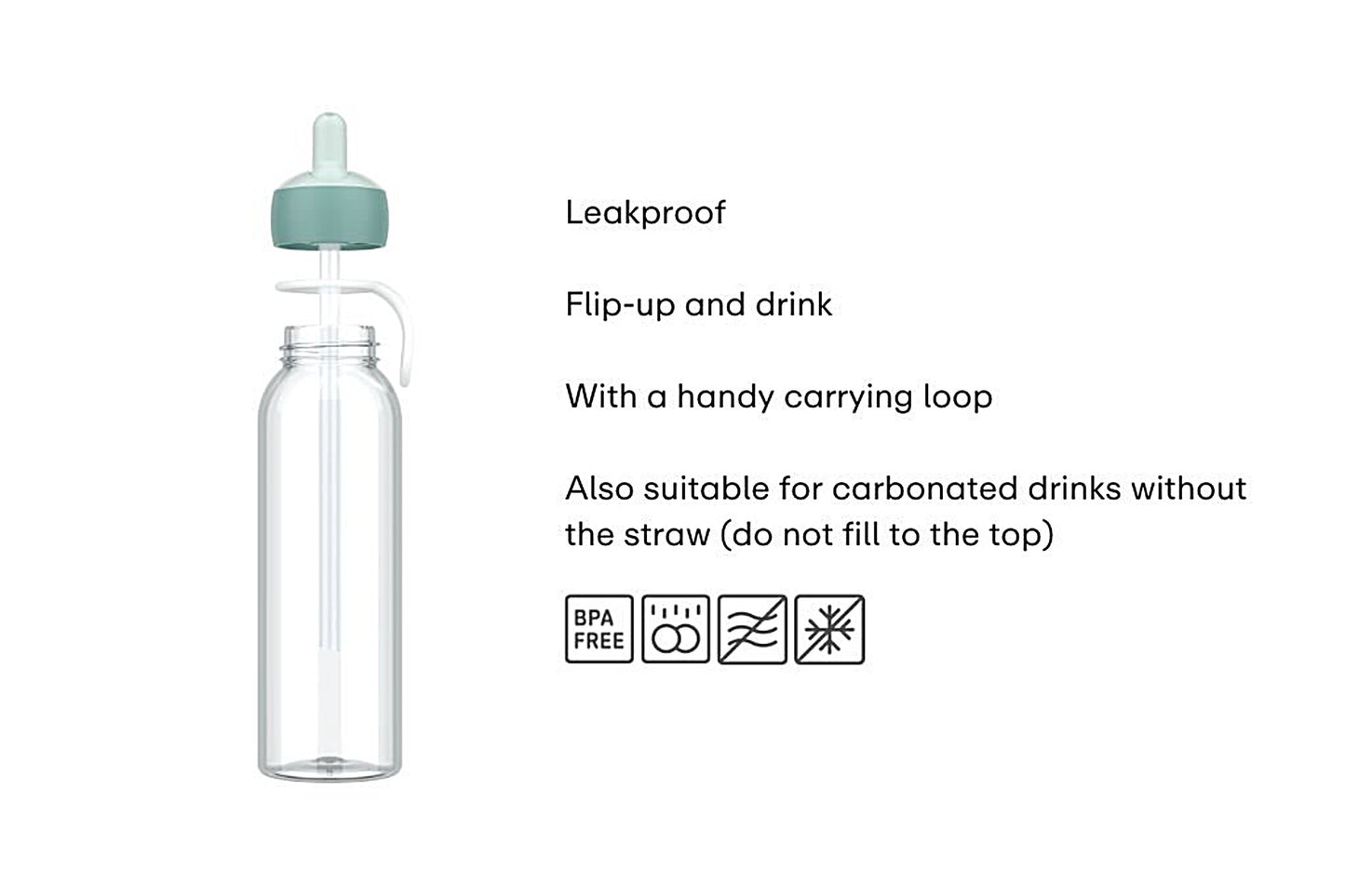 Mepal Water Bottle Campus Flip-Up 500ml Pink