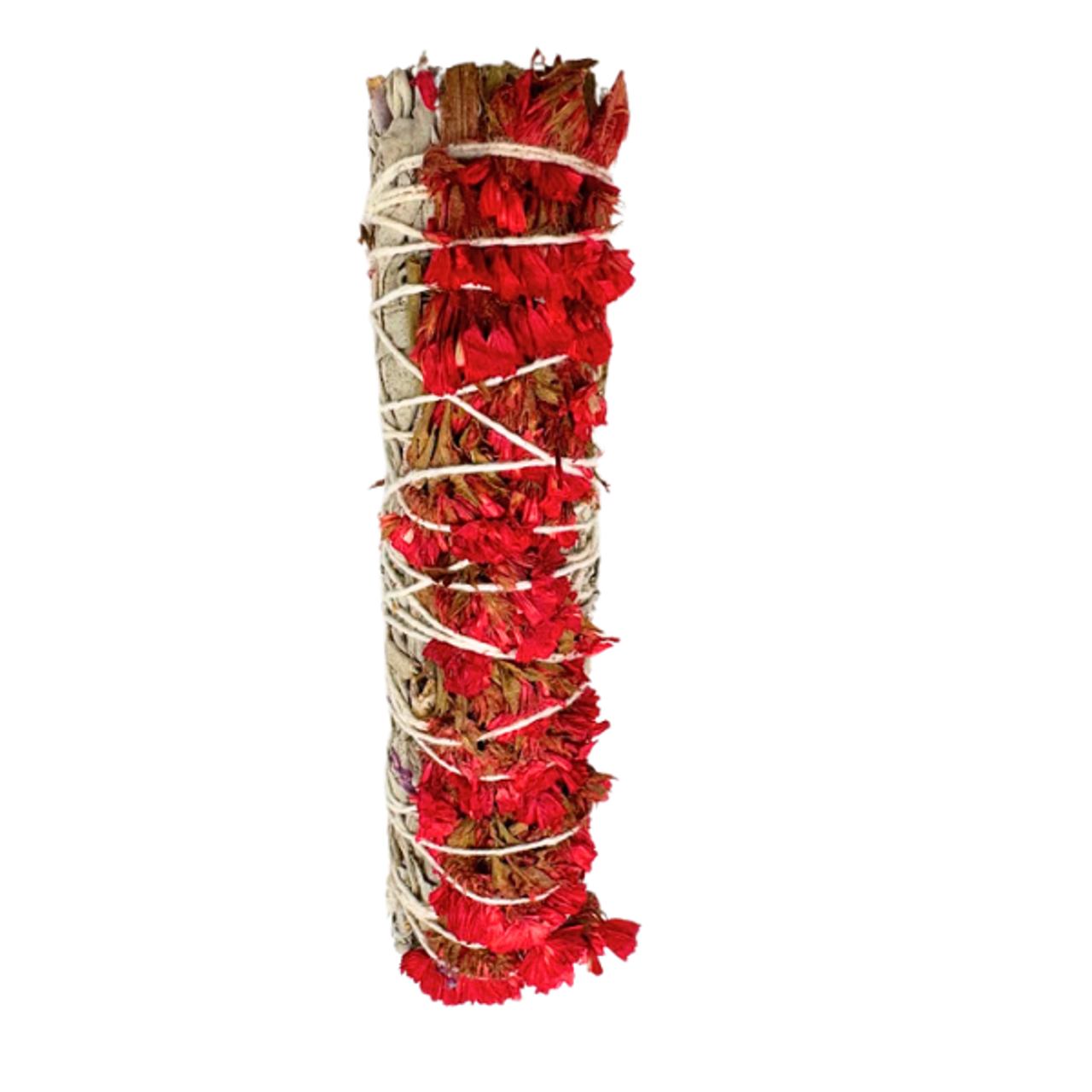 Cleansing Smudge Stick - White Sage with Red Flowers