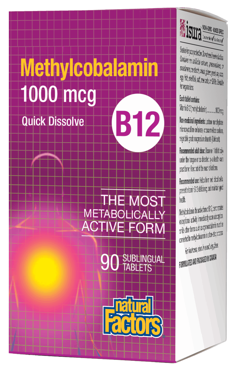 Vitamin B12 Methylcobalamin - 1000mcg 90 Tablets