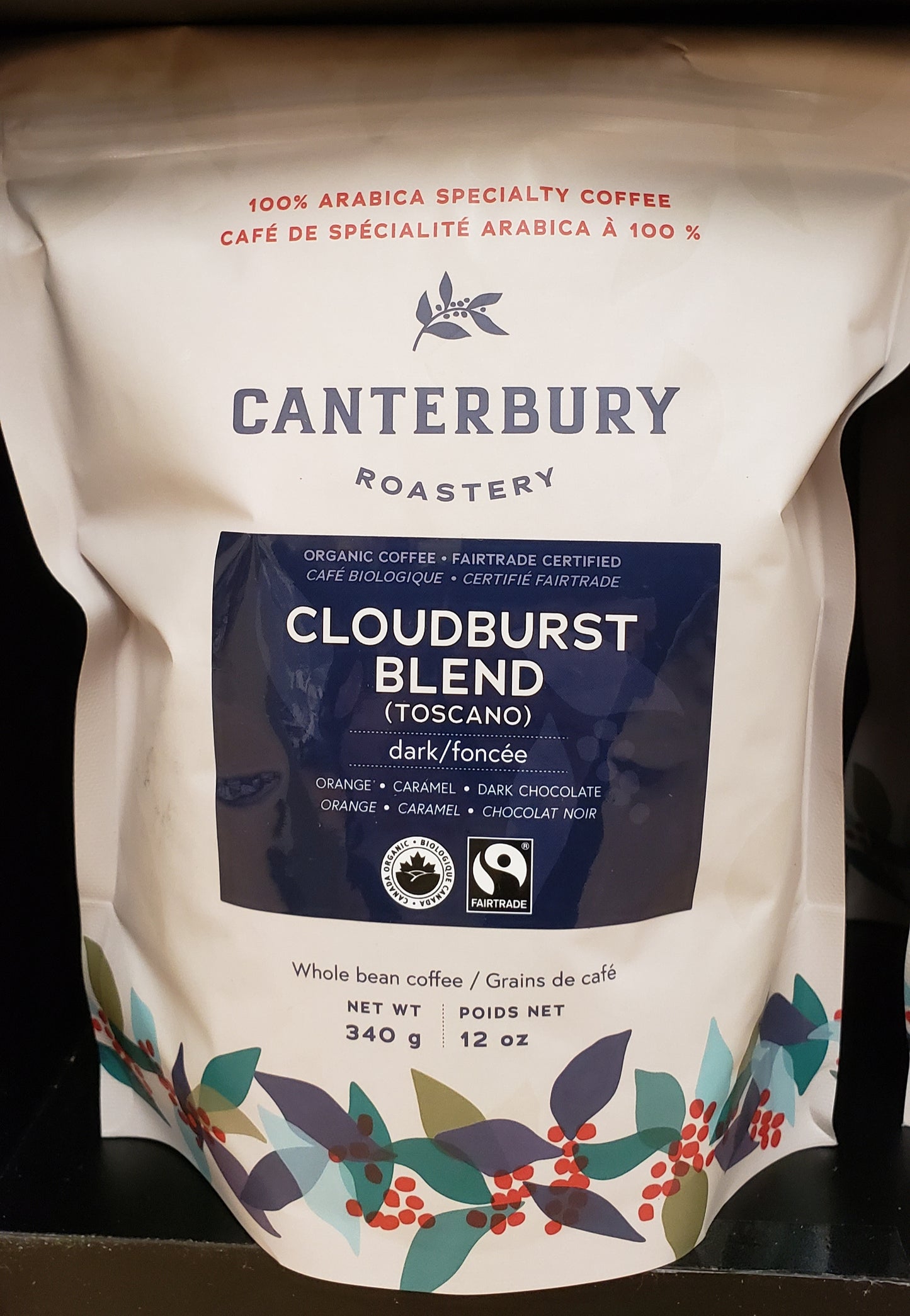 Canterbury Coffee Cloudburst Blend Dark 340g