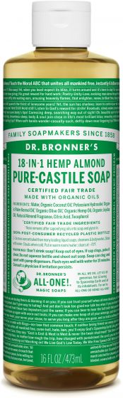 Castile Liquid Soap - Almond 473ml