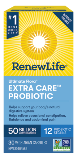 Ultimate Flora® Extra Care™ Probiotic, 50 Billion Active Cultures, 30 Shelf-Stable Capsules
