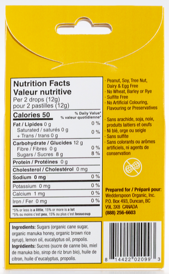 Manuka Honey Drops - Lemon with Bee Propolis