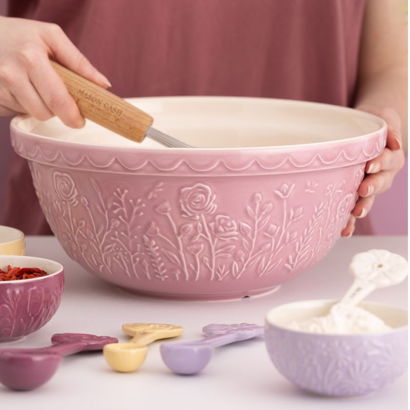 Mason Cash Meadow Mixing Bowl 4.0L Rose, Pink