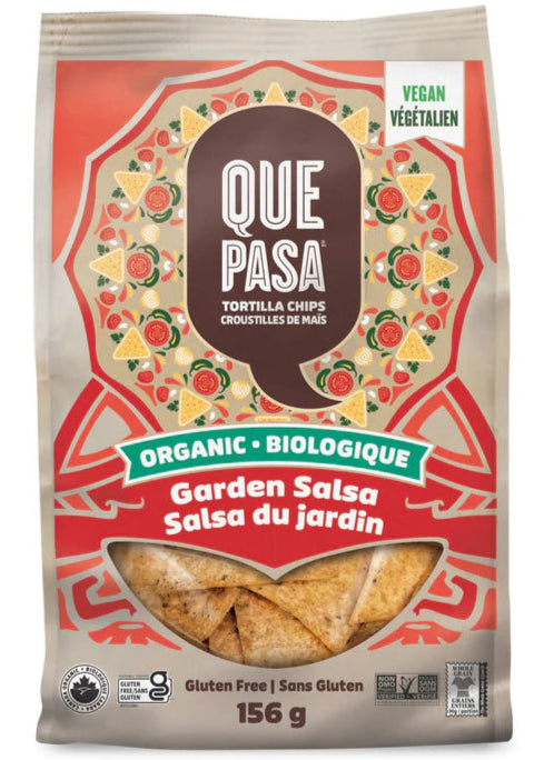 Que Pasa Garden Salsa Tortilla Chips, Organic