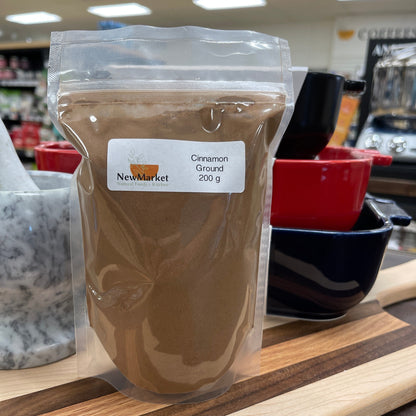 Ground cinnamon, in a bag.