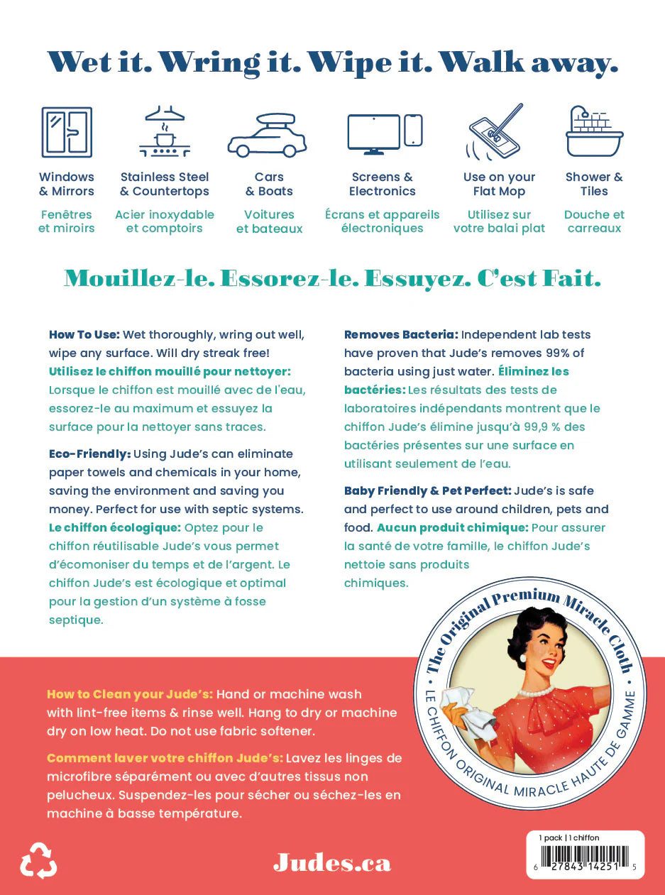 Jude's Miracle Cloth Original White, Single