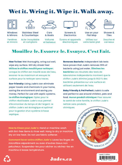 Jude's Miracle Cloth Original White, Single