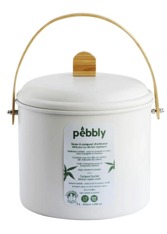 Pebbly Compost Bin with Charcoal Filter