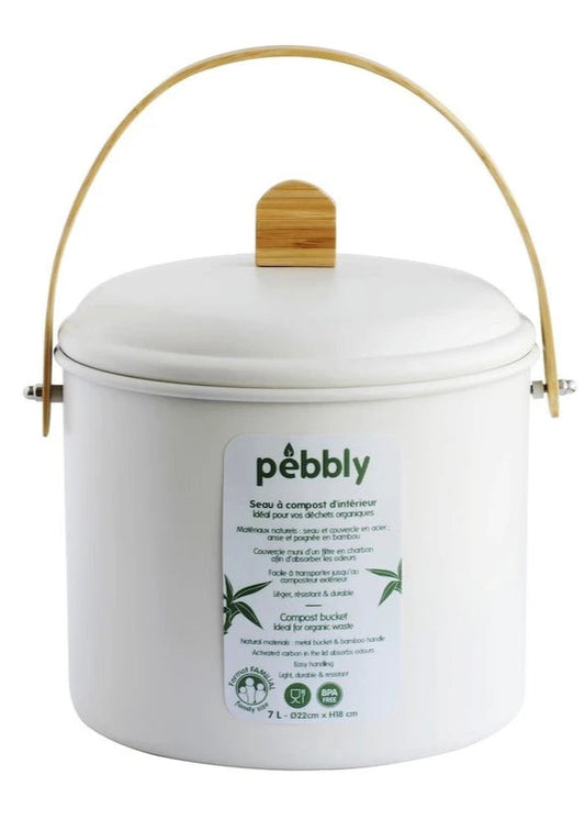 Pebbly Compost Bin with Charcoal Filter