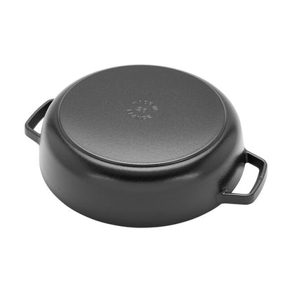 Staub Cast Iron Saute Pan Chistera, Black