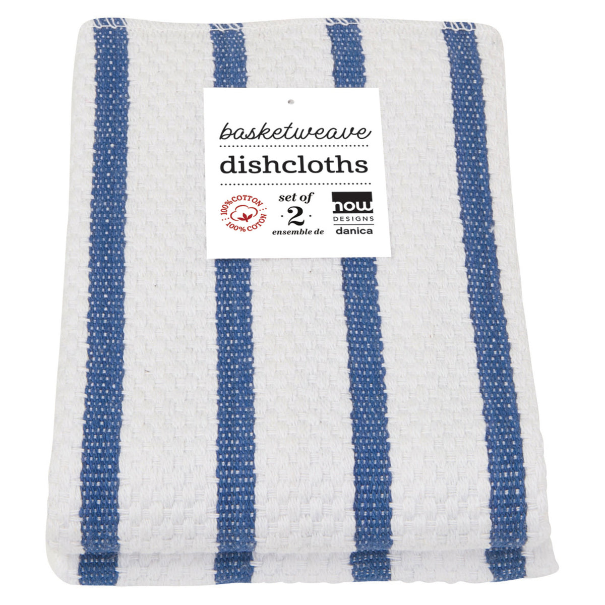 Dishcloth Basketweave Royal Blue 2-pk