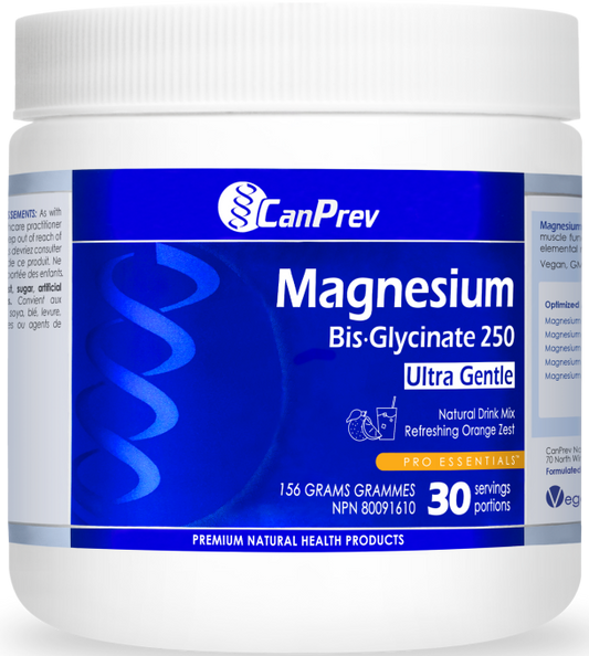 Magnesium Bisglycinate 250mg Drink Mix - 2 Flavours Available