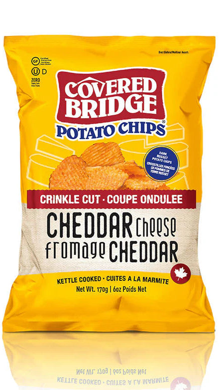 Covered Bridge Chips, Cheddar Cheese Crinkle Cut