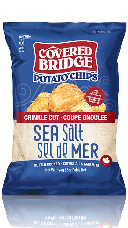 Covered Bridge Chips, Sea Salt Crinkle Cut