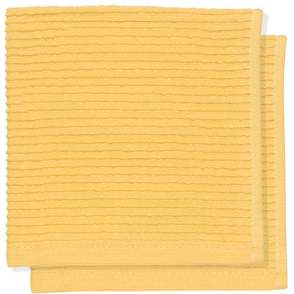 Dishcloth Ripple Lemon Yellow 2-pk