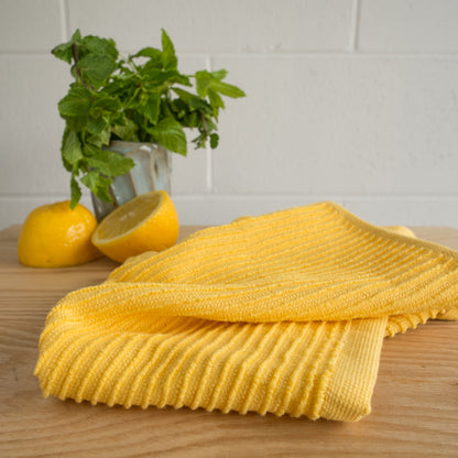 Dishcloth Ripple Lemon Yellow 2-pk