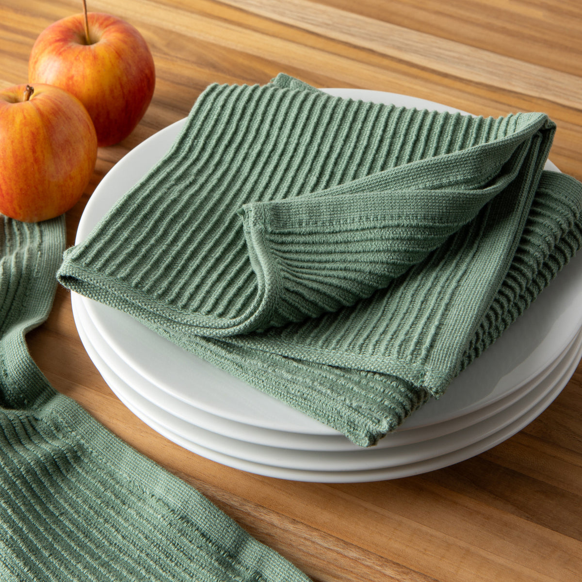 Dishcloth Ripple Elm Green 2-pk