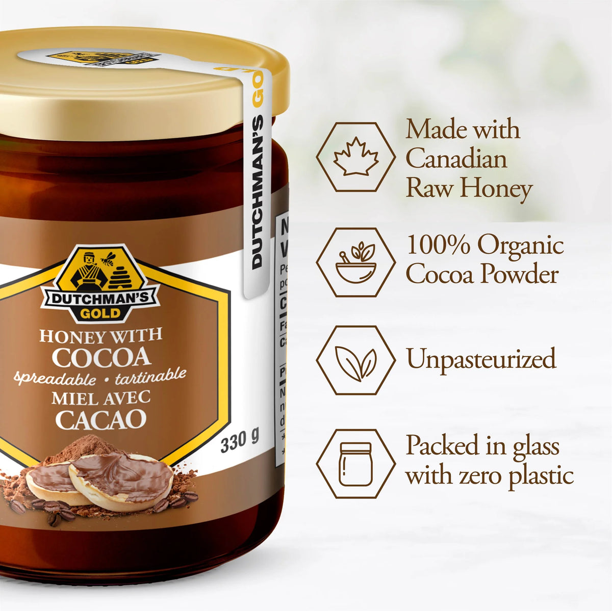 Dutchman's Gold Honey with Cocoa