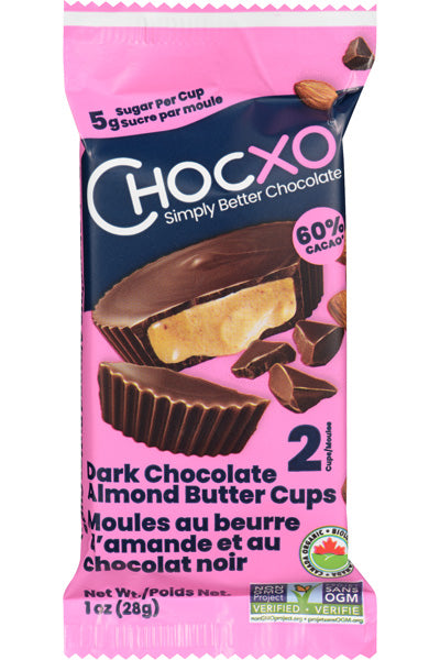 Chocxo Dark Chocolate Almond Butter Cups (Org)