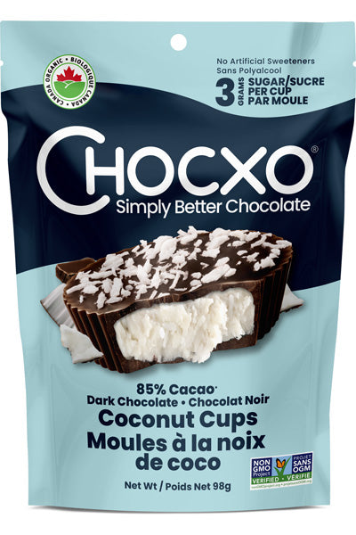 Chocxo Dark Chocolate Coconut Cups