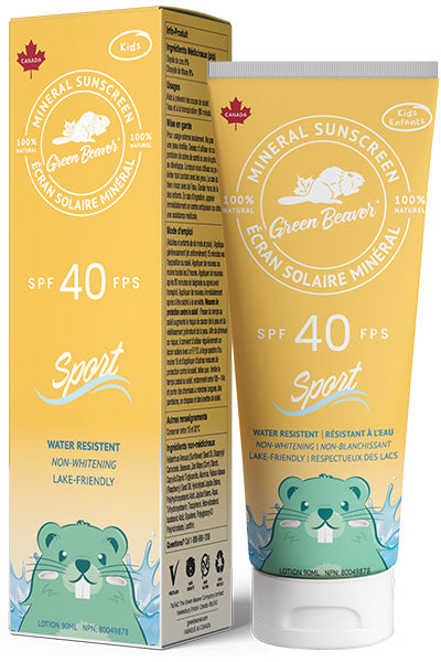 Green Beaver Natural Mineral Sunscreen Lotion SPF40 Kids Sport