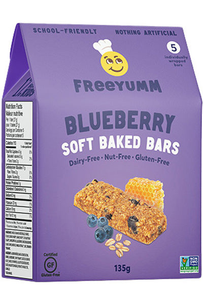 FreeYumm Blueberry Soft Baked Bars (GF) (DF)