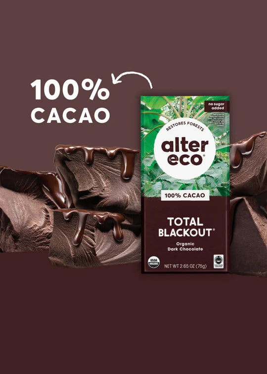 Alter Eco Total Blackout 100% Dark Chocolate Organic FT
