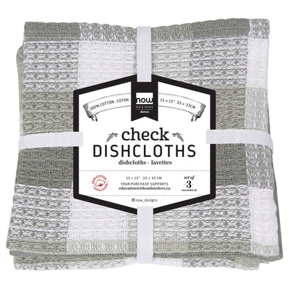 Dishcloth Set Check It, 3-pk Assorted
