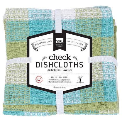 Dishcloth Set Check It, 3-pk Assorted