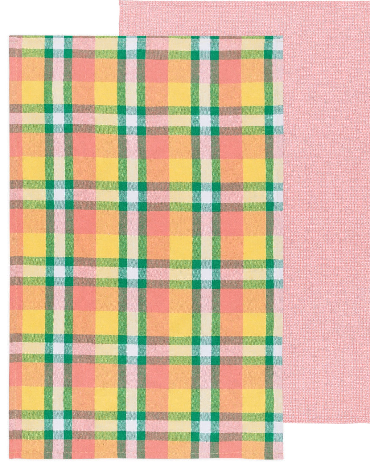 Dishtowel Set Second Spin Plaid Meadow, 2-pk