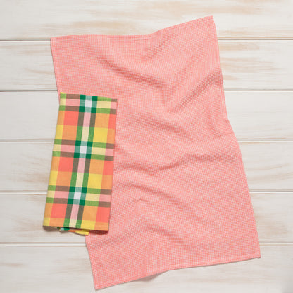 Dishtowel Set Second Spin Plaid Meadow, 2-pk