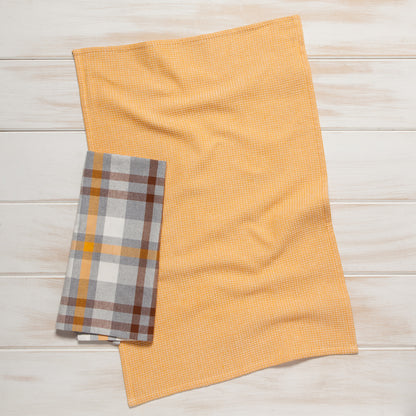 Dishtowel Set Second Spin Plaid Maize, 2-pk