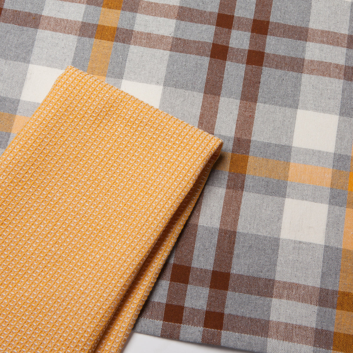 Dishtowel Set Second Spin Plaid Maize, 2-pk