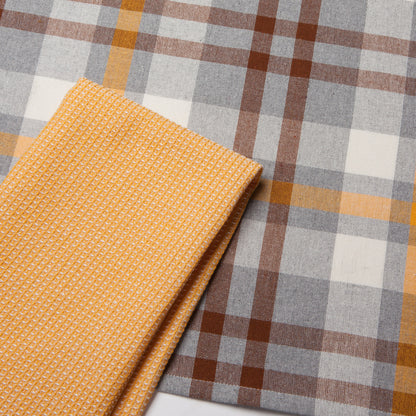 Dishtowel Set Second Spin Plaid Maize, 2-pk