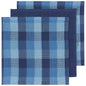 Dishcloth Set Check It Indigo 3-pk
