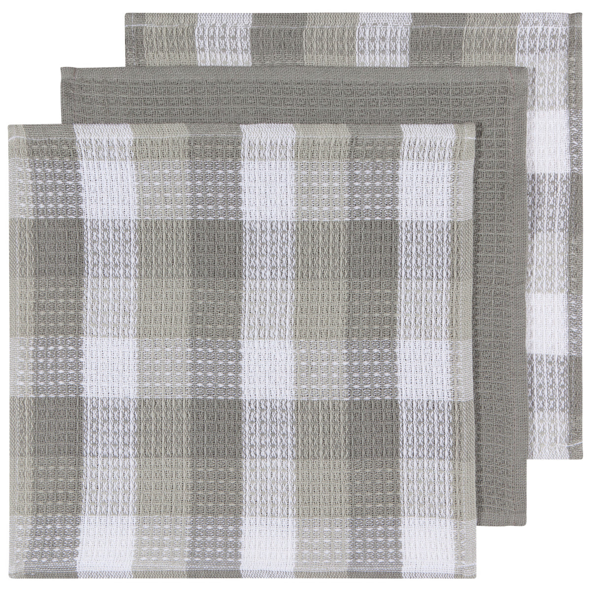 Dishcloth Set Check It London Grey 3-pk