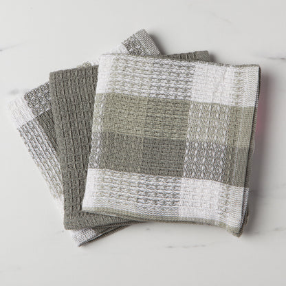 Dishcloth Set Check It London Grey 3-pk
