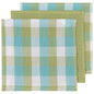 Dishcloth Set Check It Leaf Green 3-pk