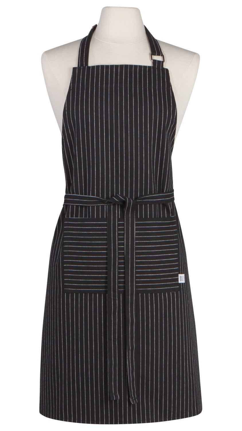 Chef's Apron, Black Pinstripe