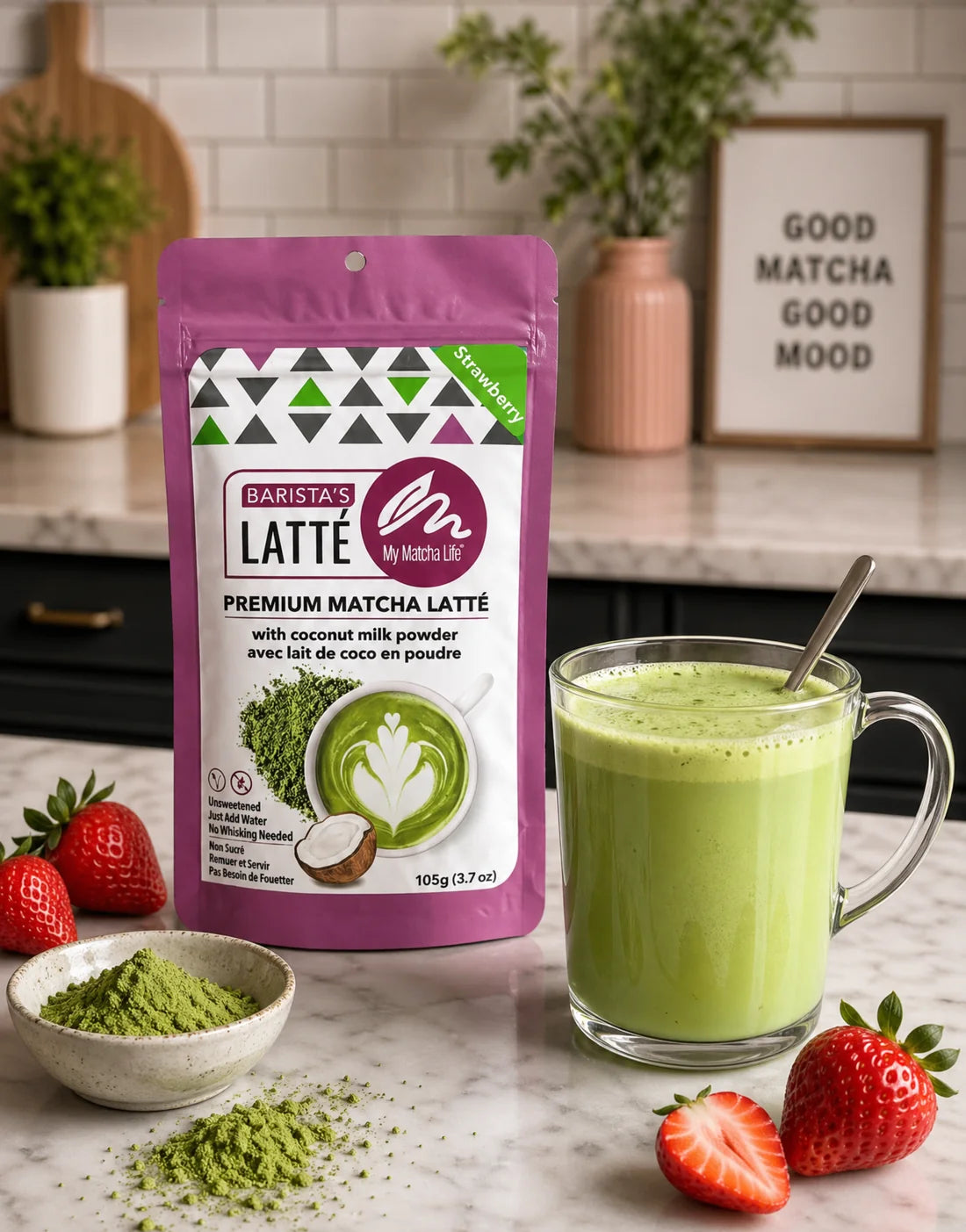 My Matcha Life Premium Strawberry Latte