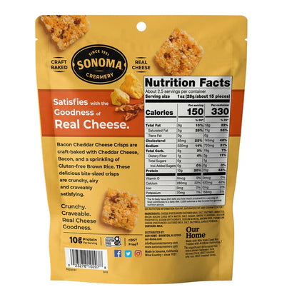 Sonoma Bacon Cheddar Cheese Crisps