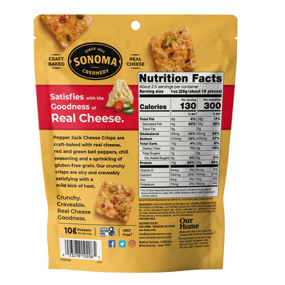 Sonoma Pepper Jack Cheese Crisps