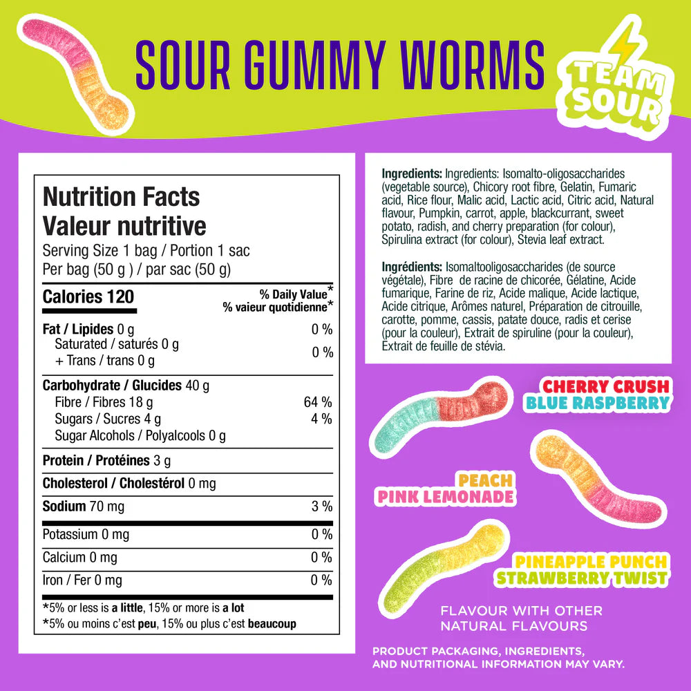 Smart Sweets Sour Gummy Worms