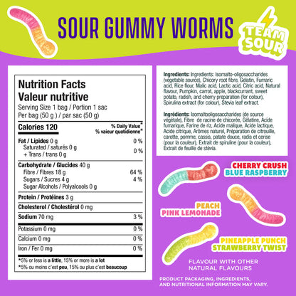 Smart Sweets Sour Gummy Worms