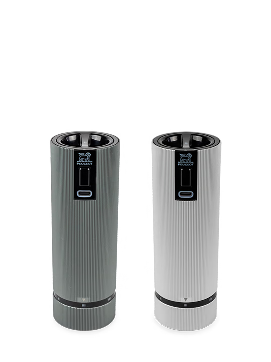 Peugeot Line Electric Mill Set 6", Carbon & Aluminum