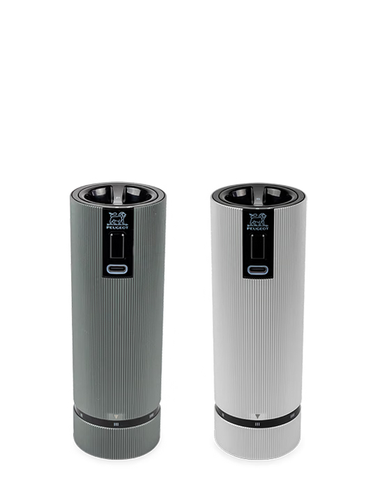 Peugeot Line Electric Mill Set 6", Carbon & Aluminum
