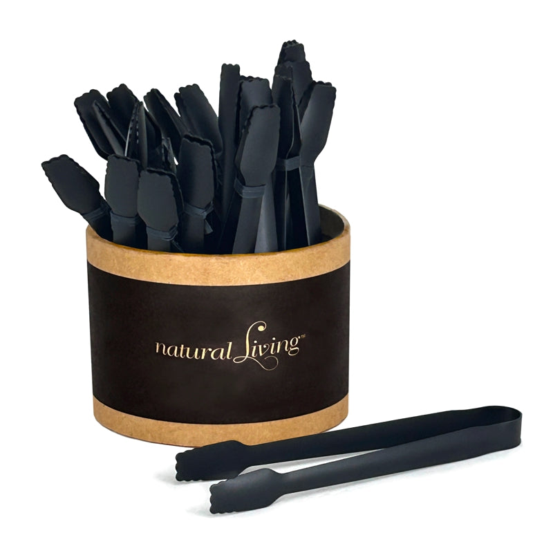 Small Serving Tongs, Black