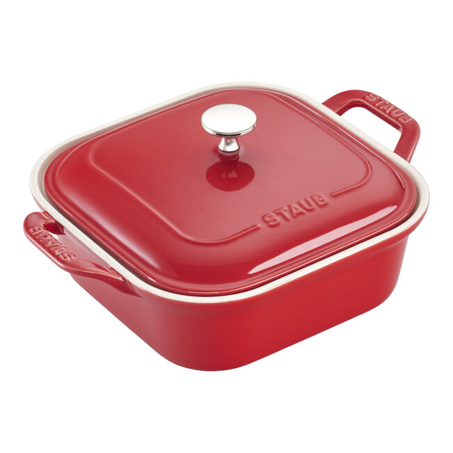 Staub Mixed Baking Dish Set, Cherry Red